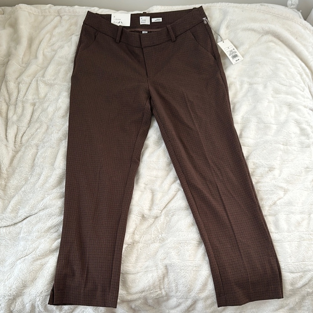 Women’s Brown Checkered Pants